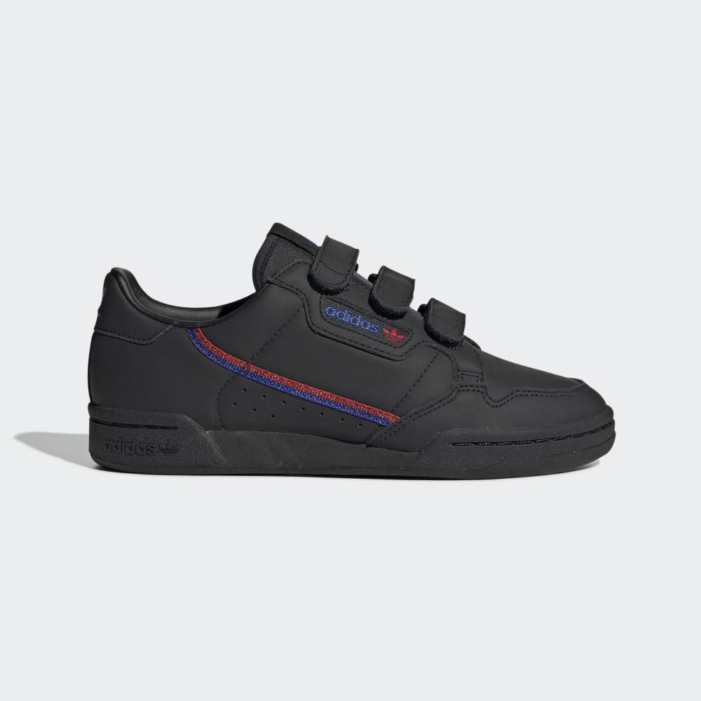 Adidas Women's Continental 80 Originals Shoes Black/Royal/Deep Red Ireland EE5576